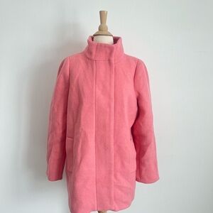 NWT ...J. Crew Factory Pink wool stadium coat...size 10
